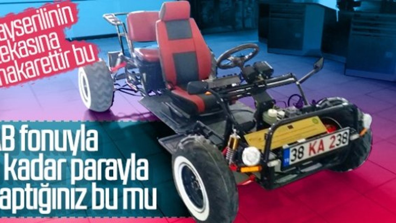 Kayseri Meslek Lisesi öğrencileri elektrikli araba yaptı