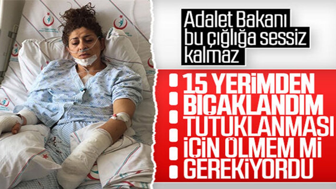 Eşi 15 yerinden bıçakladı, serbest kaldı