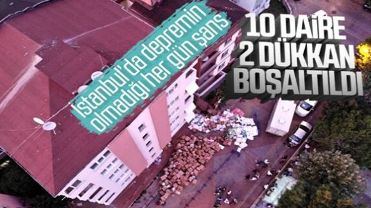 Maltepe'de kolonlarında çatlaklar oluşan bina boşaltıldı