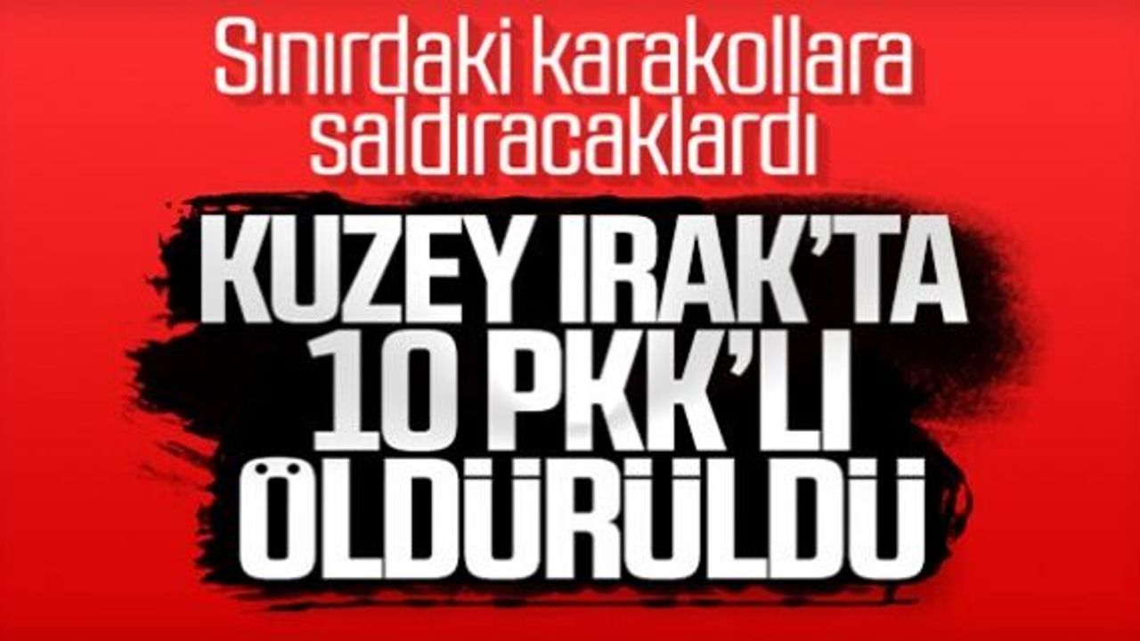 Haftanin bölgesinde 10 terörist öldürüldü