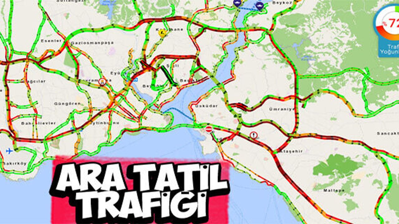 İstanbul'da trafikte yoğunluk yaşanıyor