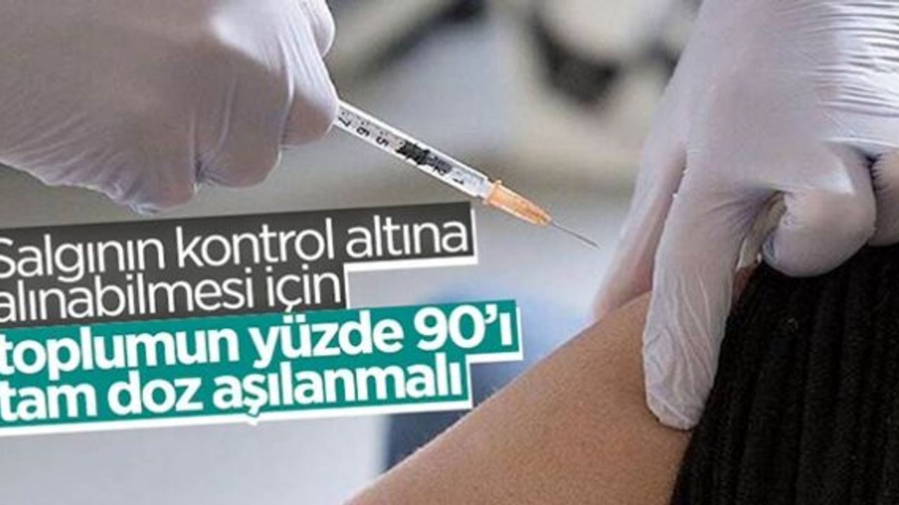 Bilim Kurulu: Toplumun yüzde 90'ı tam doz aşılanmalı