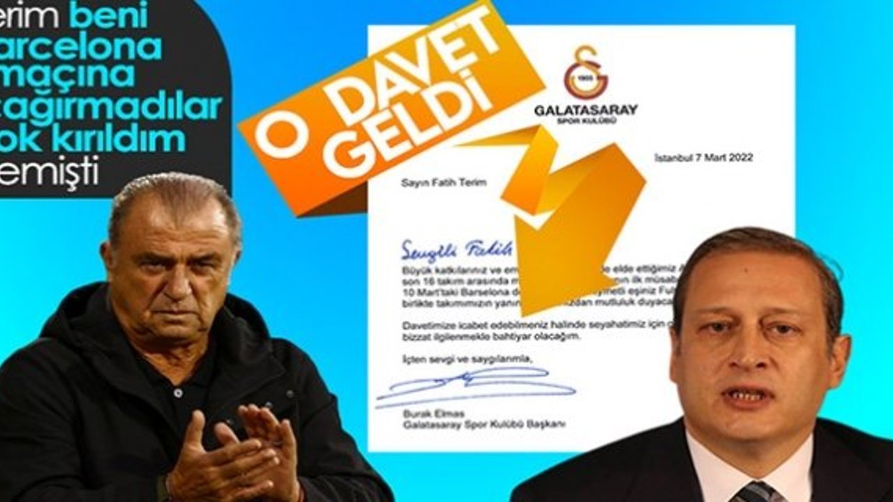Galatasaray'dan Fatih Terim'e davet