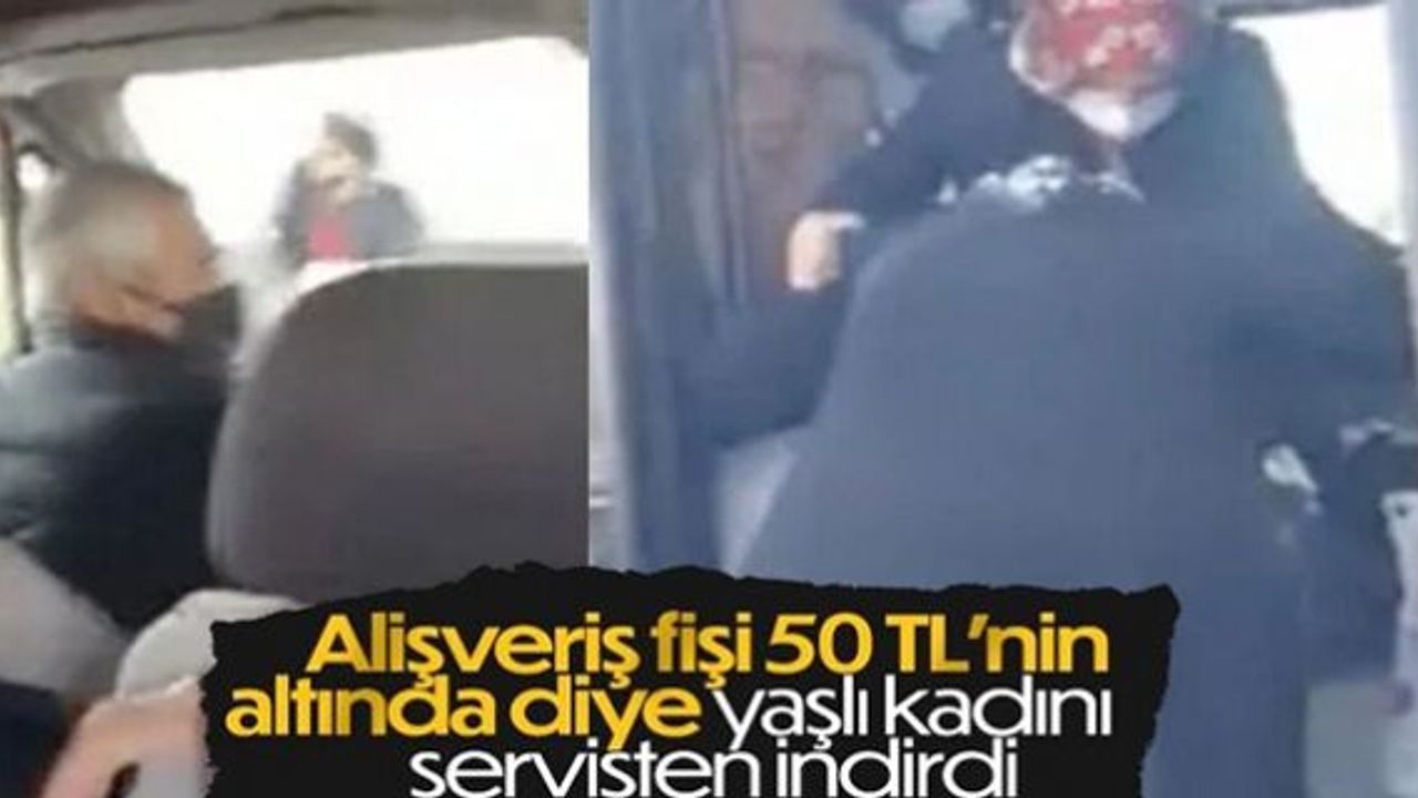 Ankara'da alışveriş tutarı 50 TL altında kalan yaşlı kadın, servis aracından zorla indirildi