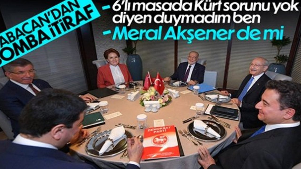 Ali Babacan: Kürt sorununun varlığını kabul etmek lazım