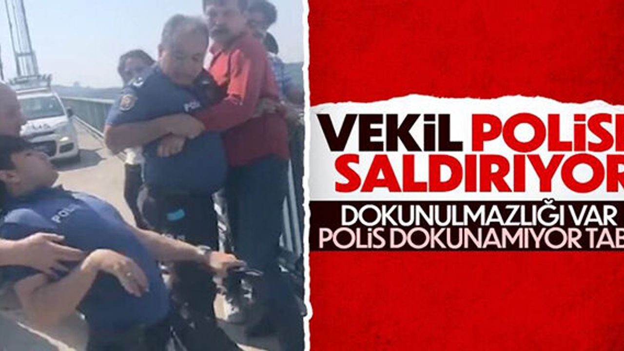 Köprüye pankart asan TİP'li vekiller polise saldırdı
