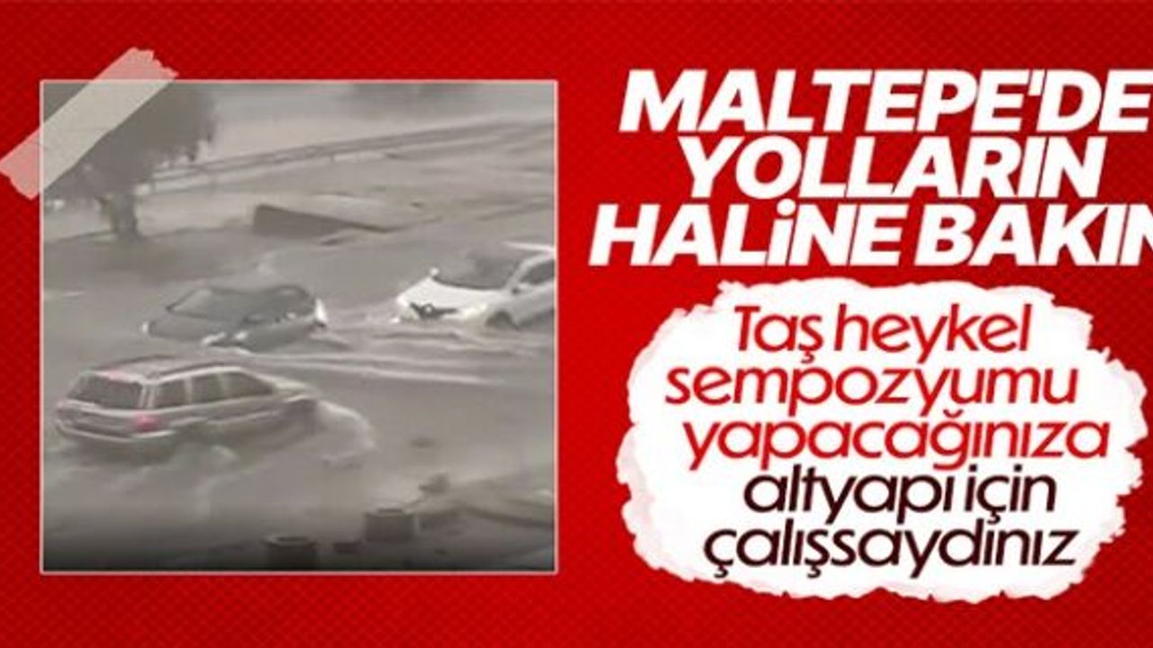 İstanbul'da kuvvetli yağış başladı: Maltepe sular altında