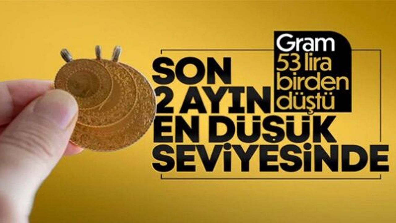Altının gram fiyatı, yaklaşık 2 ayın en düşük seviyesinde