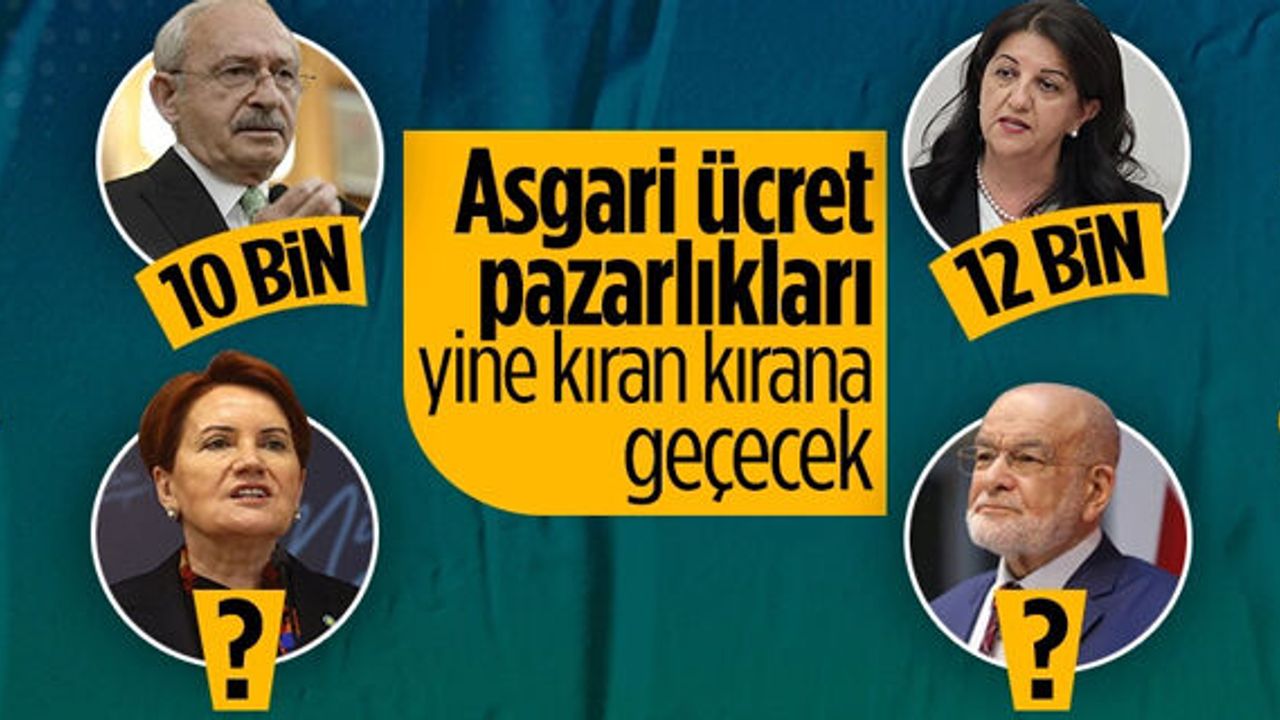 Muhalefet partilerinden asgari ücrete zam önerileri