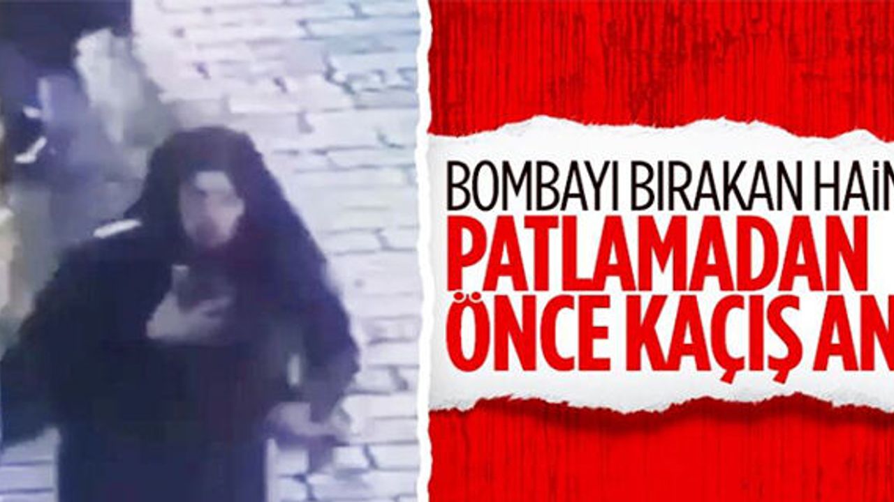 Taksim'de bomba bırakan kadın teröristin kaçış anı kamerada