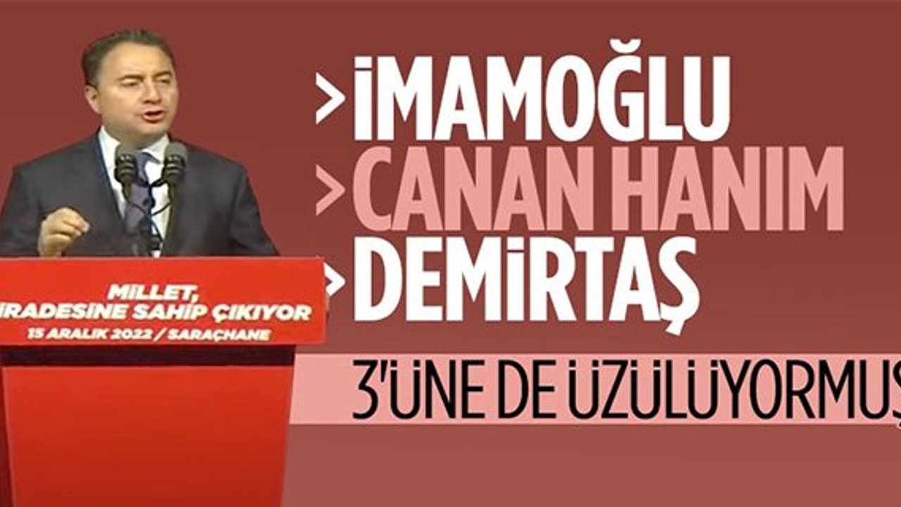 Ali Babacan: Demirtaş’a yapılan hukuksuzluğu reddediyorum