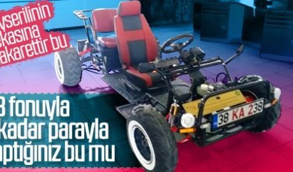 Kayseri Meslek Lisesi öğrencileri elektrikli araba yaptı