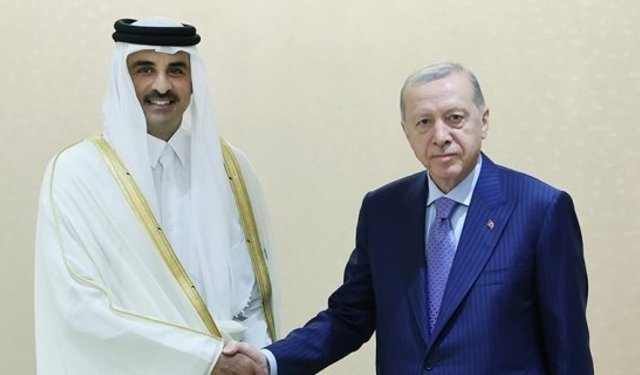 Cumhurbaşkanı Erdoğan, Katar Emiri Al Sani ile bir araya geldi